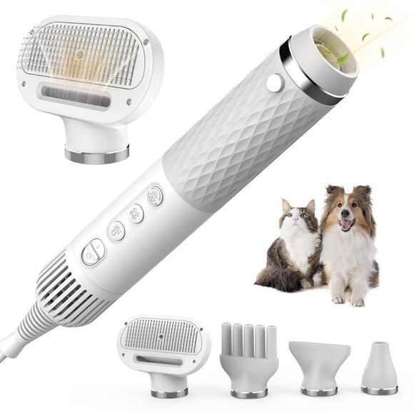 New Dog Dryer, 5 in 1 Portable Handheld Dog Blow Dryer w/ Smart Temp Adjustment - Picture 7 of 16